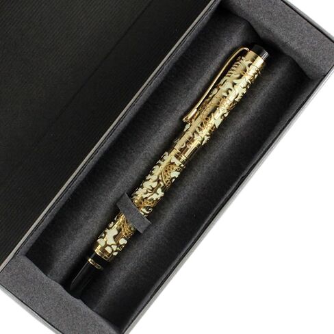 Gullor Advanced Rollerball Pen Jinhao 5000 Apricot and Gold Dragon Year with Gift Box in Kuwait