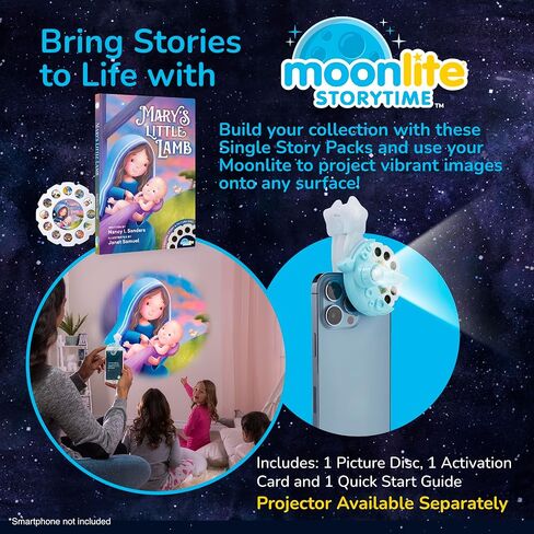 Moonlite Storytime - Lions Don't Lie - A Magical Read Together - Projector Sold Separately - Digital Bible Stories for Kids - Interactive Story Disc - Learning Gifts for Kids Ages 12 Months & Up in Kuwait