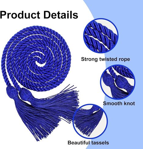 24 Pcs Graduation Honor Cord, Graduation Cords Bulk, Braided Honor Ropes with Tassel, Single Color Braided with Tassel for 2025 Graduated Students (Colorful) in Kuwait