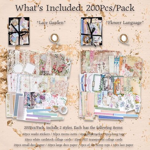 Siblymona 170pcs ملصقات Scrapbooking Pack ، ملصقات Junk Journal عتيقة الحزمة Kraft Papers Diary Planner Diary Notebook DIY Crafts (A) in Saudi Arabia