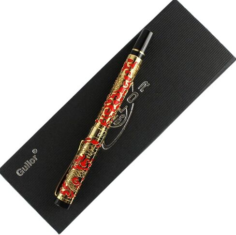 Gullor Advanced Rollerball Pen Jinhao 5000 Apricot and Gold Dragon Year with Gift Box in Kuwait