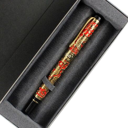 Gullor Advanced Rollerball Pen Jinhao 5000 Apricot and Gold Dragon Year with Gift Box in Kuwait