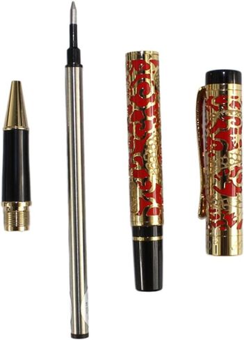 Gullor Advanced Rollerball Pen Jinhao 5000 Apricot and Gold Dragon Year with Gift Box in Kuwait