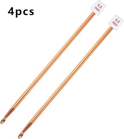 HEALEAYAR 5mm Tunisian Crochet Hooks Bulk, 27cm Extra Long Crochet Needles Aluminum Afghan Knitting Needles Tools for Beginners and Skills Class, Pack of 4 in Saudi Arabia