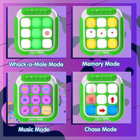 TIC TAC TOE Electronic Handheld Guzz Game Console Toys Toys W/ 7 أوضاع ألعاب سريعة وممتعة للسيارات المليئة بالأطفال والبالغين ، هدايا عيد ميلاد عيد الميلاد المثالية للأعمار 3+ (رمادي) in Kuwait