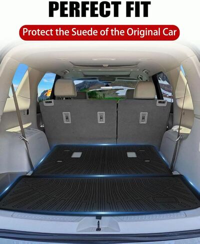 Cargo Liner Compatible with 2021-2024 Chevrolet Trailblazer AWD Trunk Mat Cargo Mat Back Seat Cover Protector Dog Liner Pet Mat Cargo Trunk Liner(Backrest Mats+Trunk Mat) in Kuwait