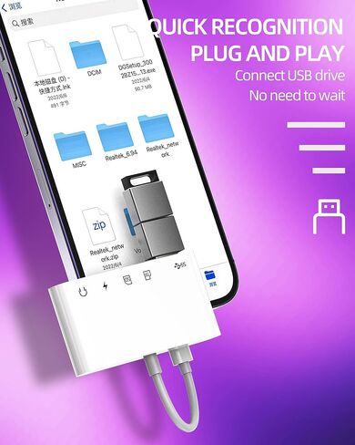 USB C Lightning to OTG SD TF Adapter Micro SD Card Reader Hub Docking Station for Apple iPhone 15Pro Dongle Cable Type C Camera Memory Flash Drive Cord Thunderbolt Mouse Keyboard Converter Accessories in Saudi Arabia