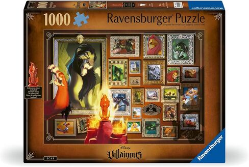 Ravensburger Disney Villainous: Scar 1000 Piece Jigsaw Puzzle for Adults - 16524 - Every Piece is Unique, Softclick Technology Means Pieces Fit Together Perfectly in Kuwait
