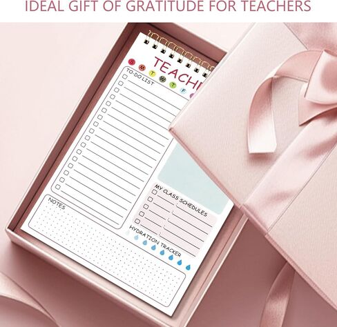 المعلم لإجراء قائمة المفكرة ، 8.3 × 5.8 بوصة مدرس ، دفتر ملاحظات قائمة مراجعة دوامة لجداول الفصل الدراسي ، المخطط اليومي ، المهام المدرسية وتحديد الأهداف (الوردي) in Kuwait