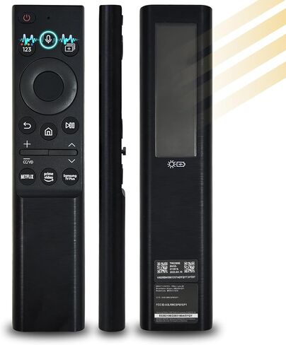 BN59-01391A Solar Voice Remote Compatible with Samsung TVs 2021 2022 2023 Neo LED Smart 4K Ultra HD TV, Replacement for Samsung Frame TV Remote with Voice, 4 Shortcut Buttons, White, 5 Years Warranty in Kuwait