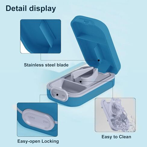Pill Cutter Splitter for Small or Large Pills with Safety Lock - Accurate and Easy Travel-Friendly Design for Daily Use (Purple) in Kuwait