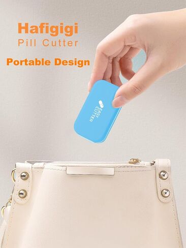 Pill Cutter Splitter for Small or Large Pills with Safety Lock - Accurate and Easy Travel-Friendly Design for Daily Use (Purple) in Kuwait