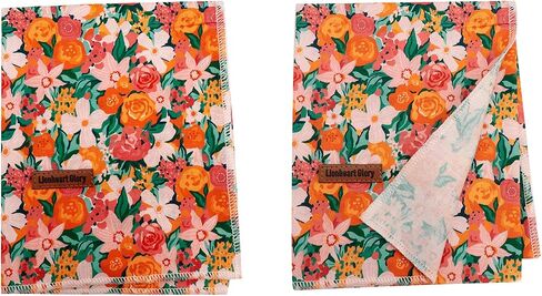 Lionheart glory Dog Bandana 1 Pack Washable Soft Cotton Flower Print Bibs Scarf, Adjustable Kerchief Square Dog Bandanas for Small Dogs in Kuwait