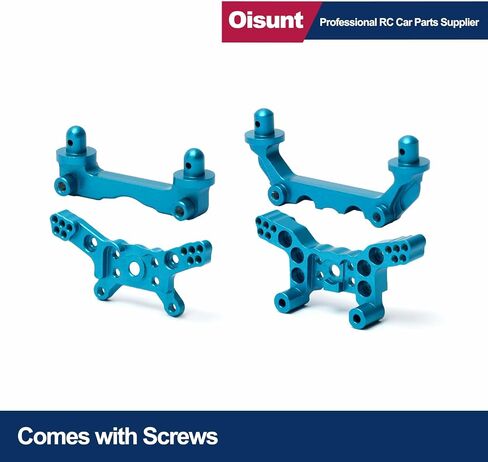 F/R Metal Shock Tower and Pillar Replacement Part Set for Hyper GO H14BM, 14209, 14210 1/14th RC Car Upgrades(Red) in Kuwait