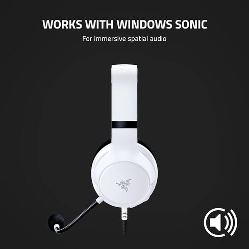 Razer Kaira X Wired Headset for Xbox Series X|S, Xbox One, PC, Mac & Mobile Devices: Triforce 50mm Drivers - HyperClear Cardioid Mic - Memory Foam Ear Cushions - On-Headset Controls - Black (Renewed) in Saudi Arabia