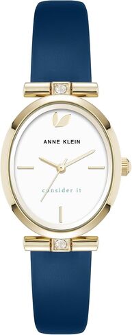 Anne Klein Women's Premium Crystal Accented Sustainable Leather Strap Watch in Saudi Arabia