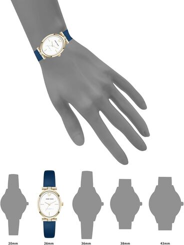 Anne Klein Women's Premium Crystal Accented Sustainable Leather Strap Watch in Saudi Arabia