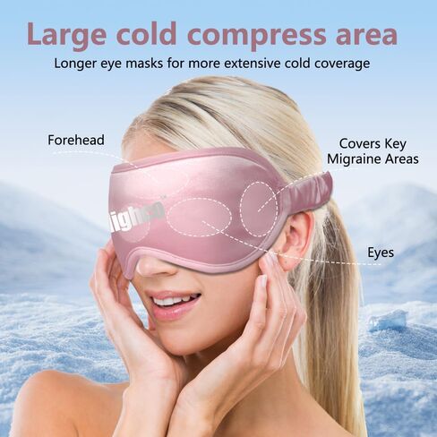 Multifunction Migraine Relief Cap Ice Head Wrap Headache and Migraine Cold Hat,Cooling Gel Headband Neck Ice Wrap for Tension,Puffy Eyes,Stress & Hangover,Migraine Cap (Ice Blue) in Saudi Arabia