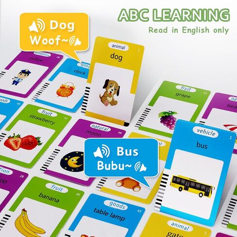 Talking Flash Cards 510 Sight Words Educational Montessori Toys for Toddlers, Autism-Sensory Pocket Speech Therapy Easter Gift for Boys Girls Toy Preschool Learning Resource Easter Gift (255 Cards) in Saudi Arabia