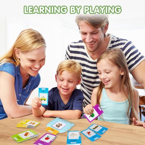 Talking Flash Cards 510 Sight Words Educational Montessori Toys for Toddlers, Autism-Sensory Pocket Speech Therapy Easter Gift for Boys Girls Toy Preschool Learning Resource Easter Gift (255 Cards) in Saudi Arabia