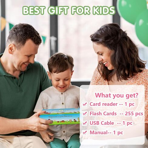 Talking Flash Cards 510 Sight Words Educational Montessori Toys for Toddlers, Autism-Sensory Pocket Speech Therapy Easter Gift for Boys Girls Toy Preschool Learning Resource Easter Gift (255 Cards) in Saudi Arabia