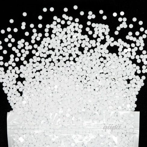 32000PCS 3mm White Resin Rhinestones for Crafting Pure White Flatback Jelly Resin Stones Big Bulk SS10 Non-Hotfix Diamonds Gems for Nails Face Eyes Makeup Body Mugs Tumblers Bottles DIY Crafts in Saudi Arabia