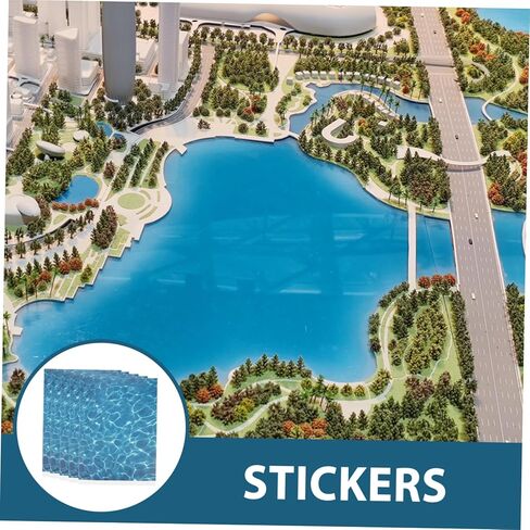 ملصق مياه تموج - 15pcs ورقة ملصق للاصق ذاتيا - تأثير تجمع DIY واقعية للديوراما ، النماذج المعمارية والمناظر الطبيعية المصغرة 11.5x8.25 في in Kuwait