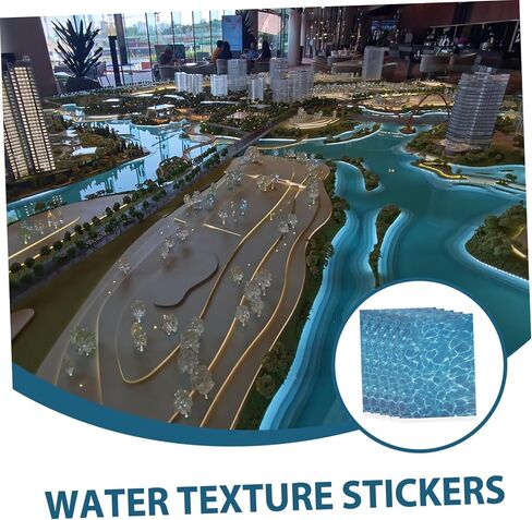 ملصق مياه تموج - 15pcs ورقة ملصق للاصق ذاتيا - تأثير تجمع DIY واقعية للديوراما ، النماذج المعمارية والمناظر الطبيعية المصغرة 11.5x8.25 في in Kuwait