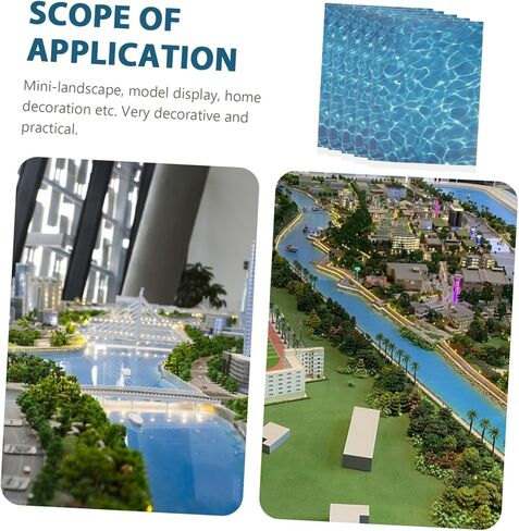 ملصق مياه تموج - 15pcs ورقة ملصق للاصق ذاتيا - تأثير تجمع DIY واقعية للديوراما ، النماذج المعمارية والمناظر الطبيعية المصغرة 11.5x8.25 في in Kuwait