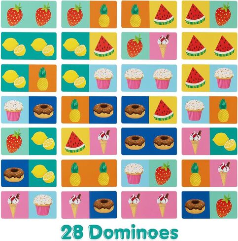 boppi Dominoes Set Picture Game for Toddlers - Colourful Farmyard Animal Themed Montessori/STEM Dominoes for Children - Games for 3 Year Olds and Up in Kuwait