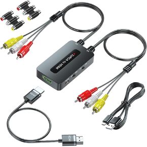 4K HDMI to Component Converter with Scaling Function, HDMI to YPbPr Converter Support 4K/60Hz HDMI 2.0 Input, Support 480i/576i Component Output, Compatible with DVD/PS3/PS4/PS5/Amazon Fire TV Sticks