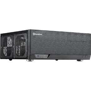 SilverStone Technology GD09 Home Theater PC (HTPC) Computer Case with Faux Aluminum Design for ATX/Micro-ATX Motherboards, SST-GD09B