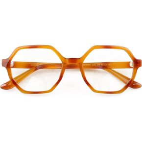 Computer Blue Light Blocking Glasses for Women,Polygon Anti Glare Eyewear,Fashion Eyeglasses Readers for Men Jody