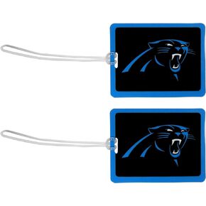 NFL Carolina Panthers Vinyl Luggage Tag, 2pk, Blue, One Size