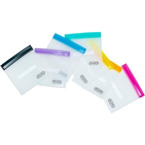 mumi Mini Zipper Pouch Set - 7 Small Clear Bags with Writable Labels - Portable and Practical Organizer for Travel, School, and Work - Secure and Leak-Proof Design, Small Size: 3x3
