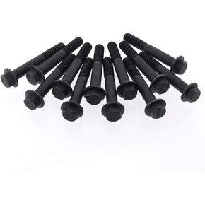 YIHETOP 12 Pcs Exhaust Manifold Bolt 3944593 Compatible With for 94-98 Dodge 5.9L 12 Valve Cummins Engine