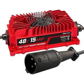 FORM 48 Volt Battery Charger for Club Car Golf Cart - 48V 15AMP LiFePO4, Lead Acid (Lithium/Lead Acid Circle Plug)
