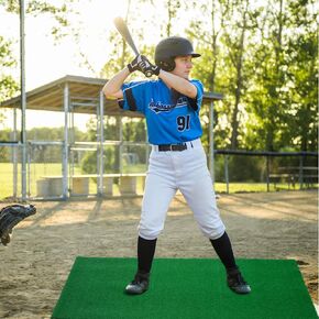 Baseball Softball Training Batting Mat 5.97 x 2.36 ft Heavy Duty Hitting Mat Softball Training Equipment for Indoor Outdoor Floors Garage Backyard Training, Green in Saudi Arabia