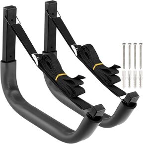 رف تخزين كاياك، خطافات تخزين لوح التجديف على الحائط مقاس 15 بوصة، شماعة لوح ركوب الأمواج شديدة التحمل بوزن يصل إلى 150 رطلًا in Kuwait