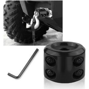Rubber Winch Stopper for Cable & Synthetic Rope,Colorful Winch Cable Stopper for Tow Hook Protections & Car Decorations,Universal Winch Accessories ATV Winch Stopper for ATV UTV ORV (Black)