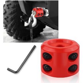 Rubber Winch Stopper for Cable & Synthetic Rope,Colorful Winch Cable Stopper for Tow Hook Protections & Car Decorations,Universal Winch Accessories ATV Winch Stopper for ATV UTV ORV (Black)