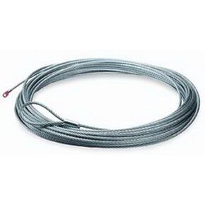 WARN 38423 Winch Accessory: Steel Cable Wire Rope with Loop End and Terminal, 3/8" Diameter x 125' Length