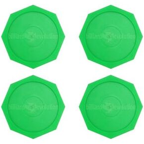 4 Green Octagonal Air Hockey Pucks