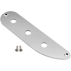Musiclily Pro Steel 3-Hole Bass Control Plate for Vintage PB/Tele Bass Style Electric Bass, Black