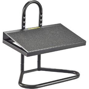 Safco 5124 Task Master Adjustable Footrest - 9 Position, Textured Platform, Tubular Steel - Relieve Pressure Points When Sitting or Standing in the Home, Office & Classroom