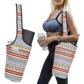 Yoga Mat Bag with Large Size Open Pocket and Zipper Pocket Carrier Bag Fit Most Size for Ladies Easy Access Lightweight Comfortable Shoulder Strap