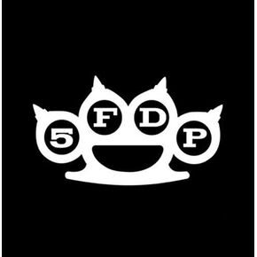 Five Finger Death Punch Rock Band - Vinyl 5" Wide (Color: White) Decal Laptop Tablet Skateboard car Windows Stickers - by So Cool Stuff in Kuwait