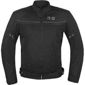 3S HIGH-PERFORMANCE MESH MOTORCYCLE JACKET- BREATHABLE, CE ARMORED FOR BIKER, RIDING PROTECTION...BLACK