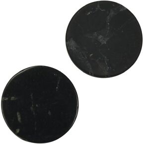 8 pcs Shungite Stickers Set Round 20 mm Polished and Unpolished (4 of Each) for Cell Phone Case Tablet Laptop Computer - Energy Shungite Stones Protection Plate with Carbon Fullerenes