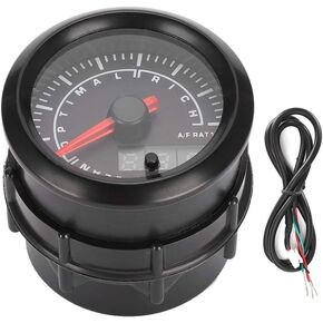 Air Fuel Ratio Meter, 7 Colors LED 52mm / 2in Car Air Fuel Ratio Gauge Modification Instrument Fit for 12V Vehicle
